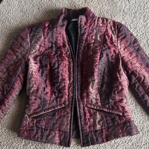 Y2k cache Women's Quilted Jacket - Burgundy and Plum size 4